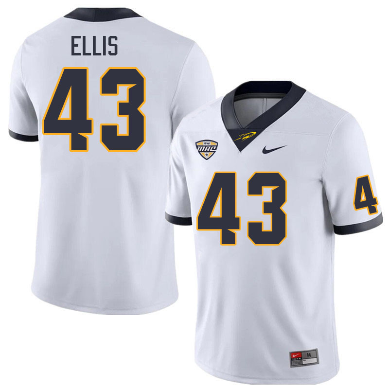 Toledo Rockets #43 Sawiaha Ellis College Football Jerseys Stitched Sale-White